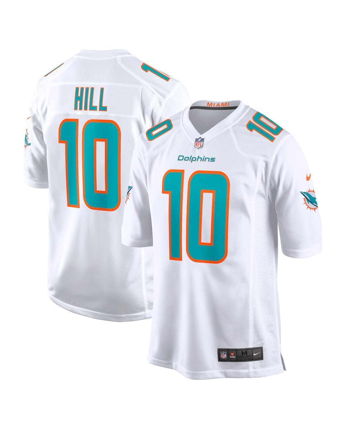 Nike Mens Tyreek Hill Miami Dolphins Game Jersey - White Product Image