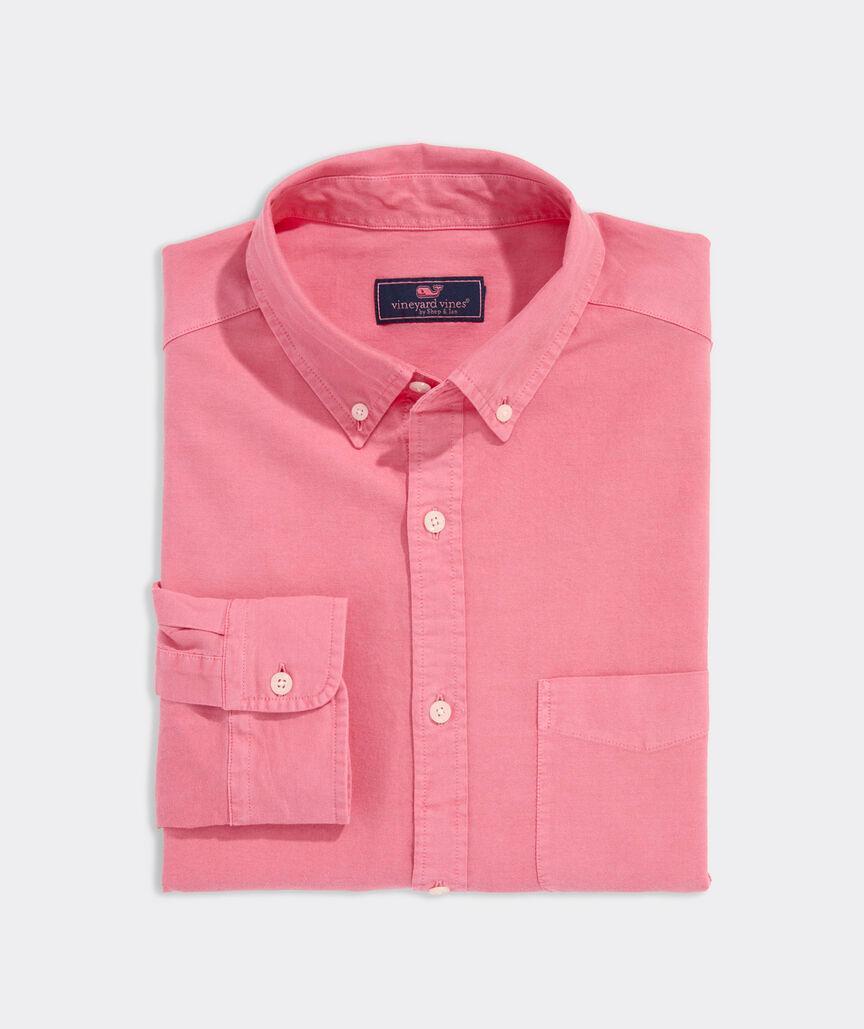 Garment-Dyed Oxford Solid Shirt Product Image