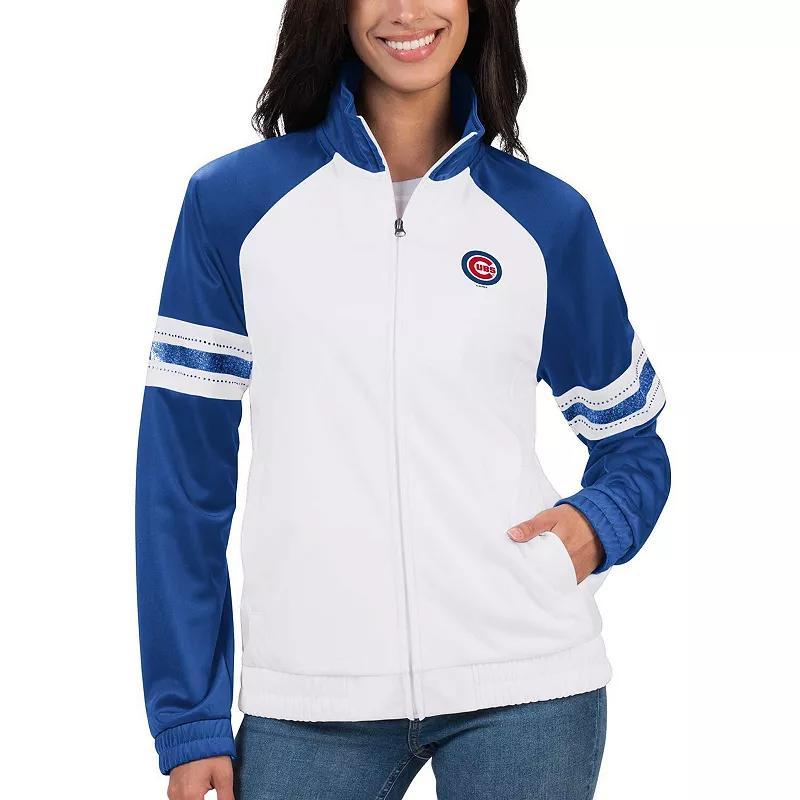 Womens G-III 4Her by Carl Banks Chicago Cubs Show Up Raglan Full-Zip Track Jacket Product Image