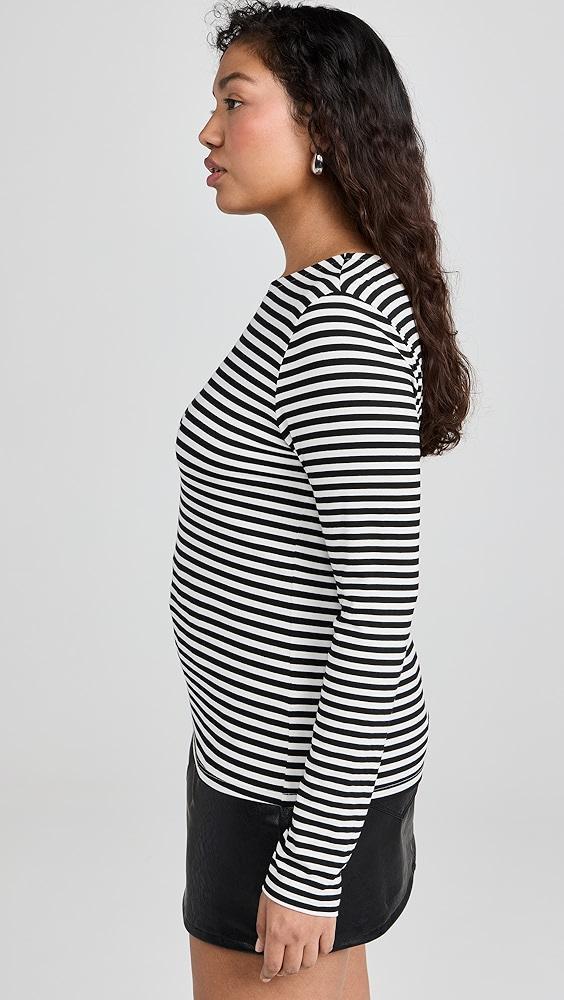 L'AGENCE Tess Crew Stripe Tee | Shopbop Product Image