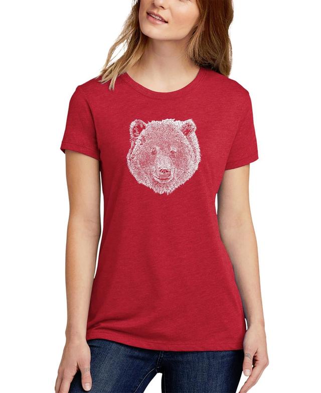 Womens Premium Blend Word Art Bear Face T-shirt Product Image