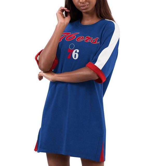 Womens G-III 4Her by Carl Banks Royal Philadelphia 76ers Flag Sneaker Dress Product Image