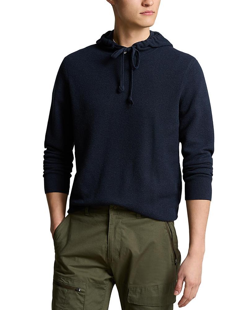 Mens Cashmere Drawstring Hoodie Product Image