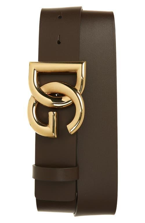 Dolce & Gabbana DG Logo Buckle Leather Belt Product Image