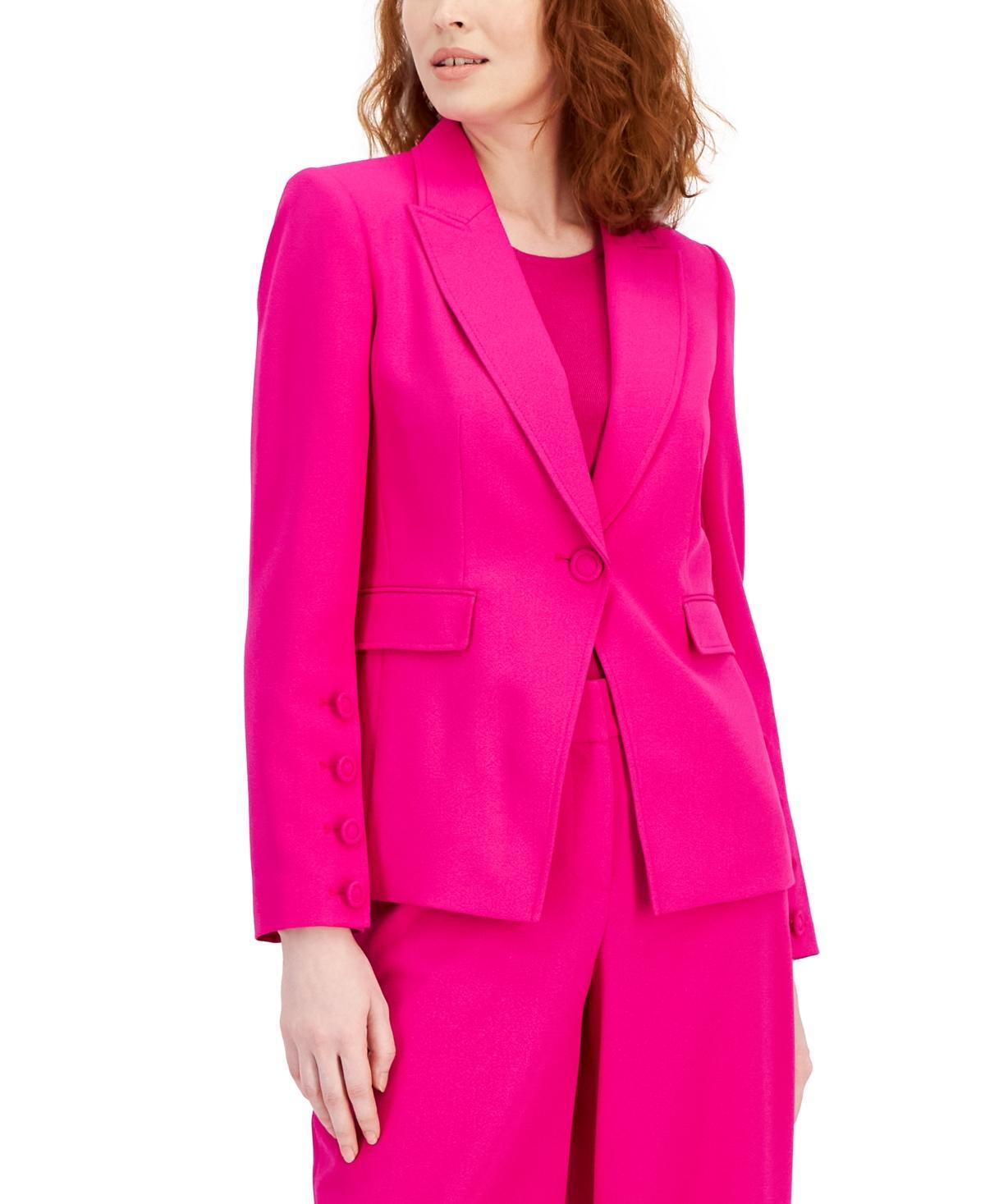 Tahari Asl Womens Single-Button Peak-Lapel Blazer Product Image