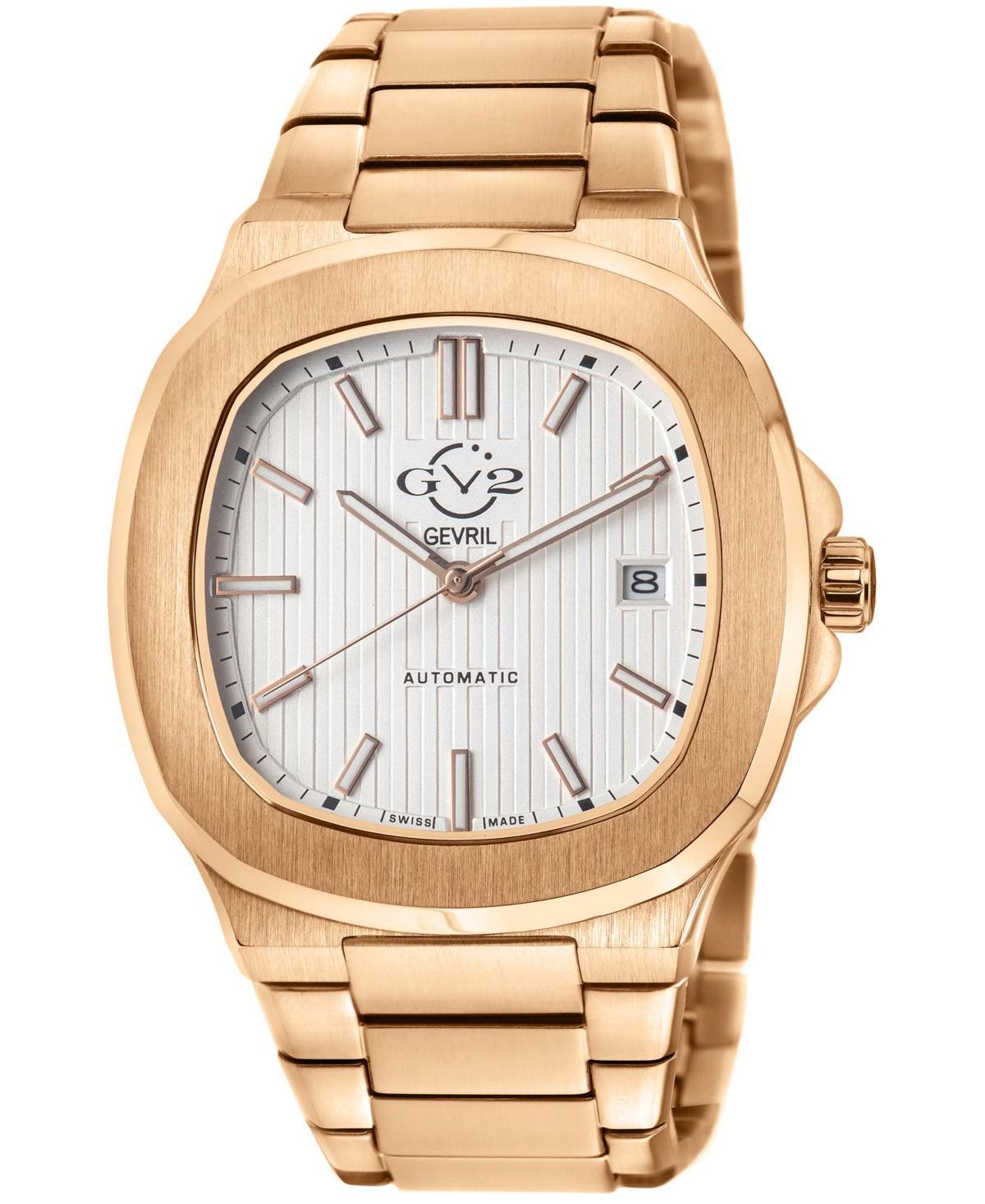 GV2 by Gevril Mens Potente Automatic Rose Gold-Tone Stainless Steel Watch 40mm Product Image