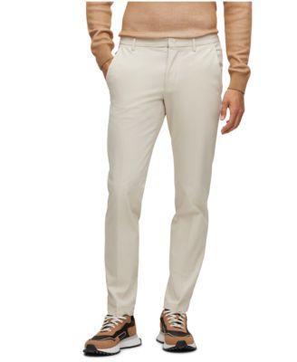 Mens Slim-Fit Trousers in a Cotton Blend with Stretch Product Image