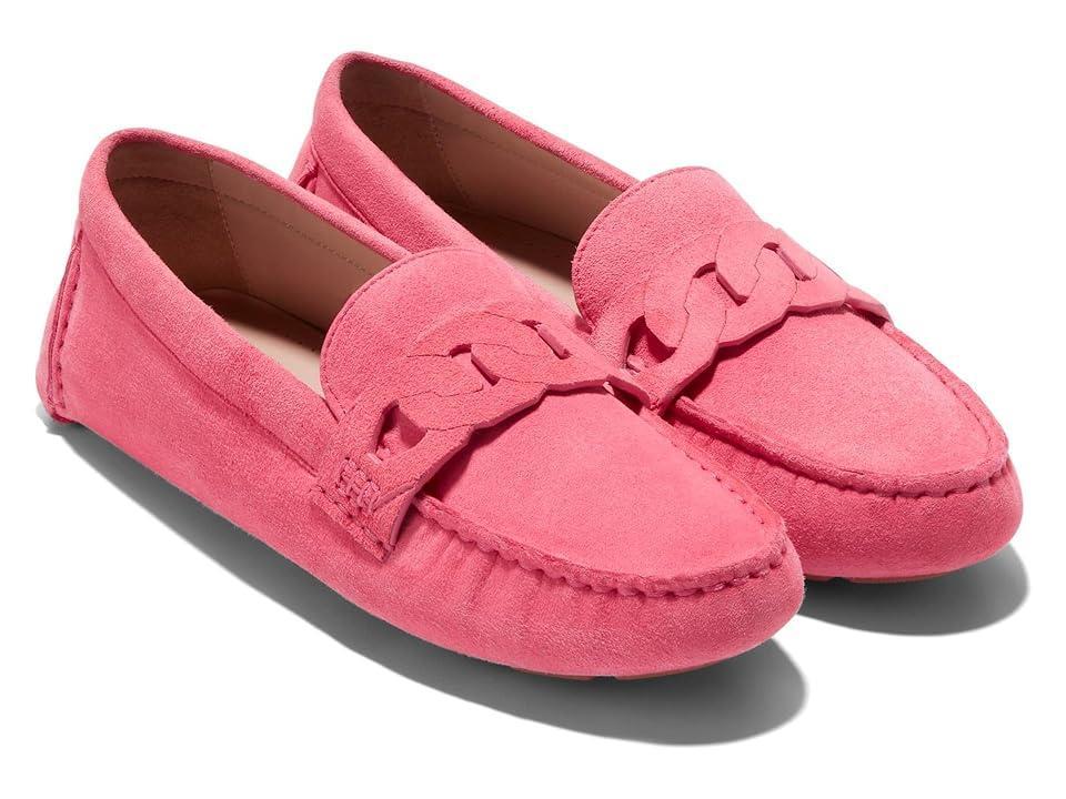 Cole Haan Evelyn Chain Driver (Camelia Rose Suede) Women's Flat Shoes Product Image