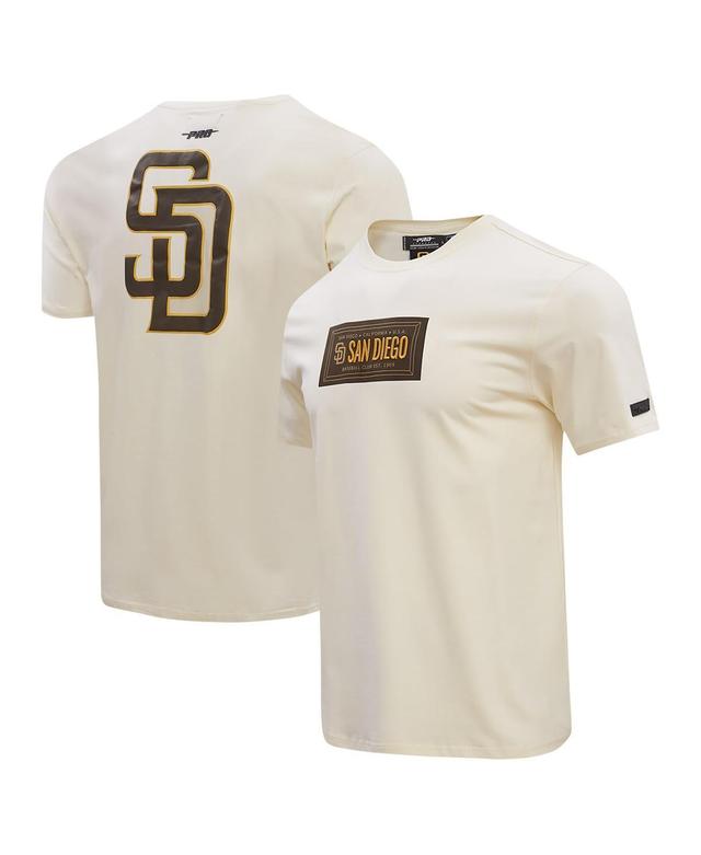 Pro Standard Mens Cream San Diego Padres Club Member Badge T-Shirt Product Image