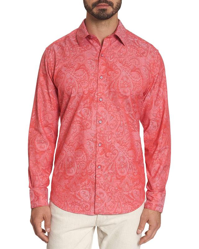 Mens Andretti Tonal Paisley Contrast-Reverse Sport Shirt Product Image