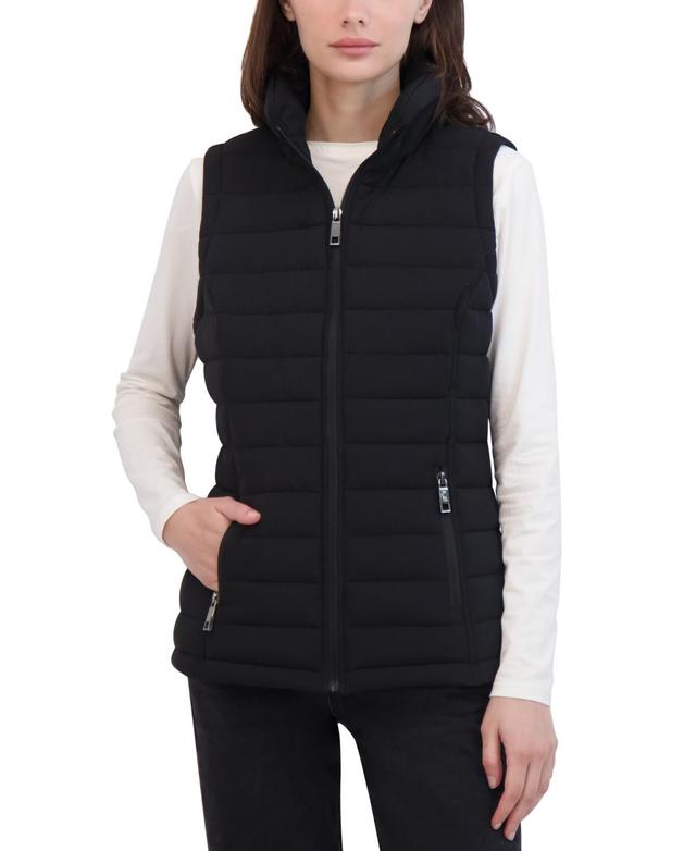 Nautica Womens Stand-Collar Zip-Front Puffer Vest Product Image