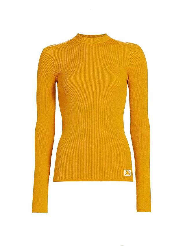 Fitted Cashmere Rib Crewneck Sweater Product Image