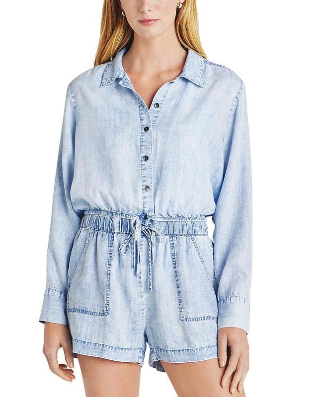 Womens Dillon Denim Crop Blouse Product Image