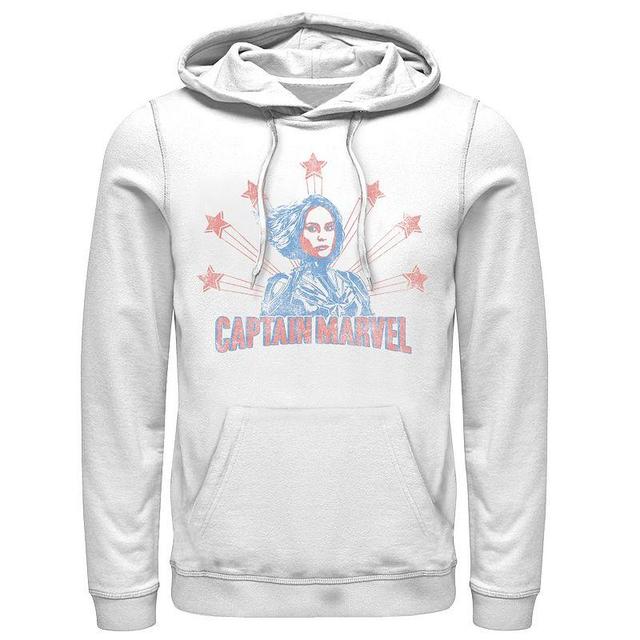 Mens Captain Marvel Distressed Portrait Hoodie Product Image