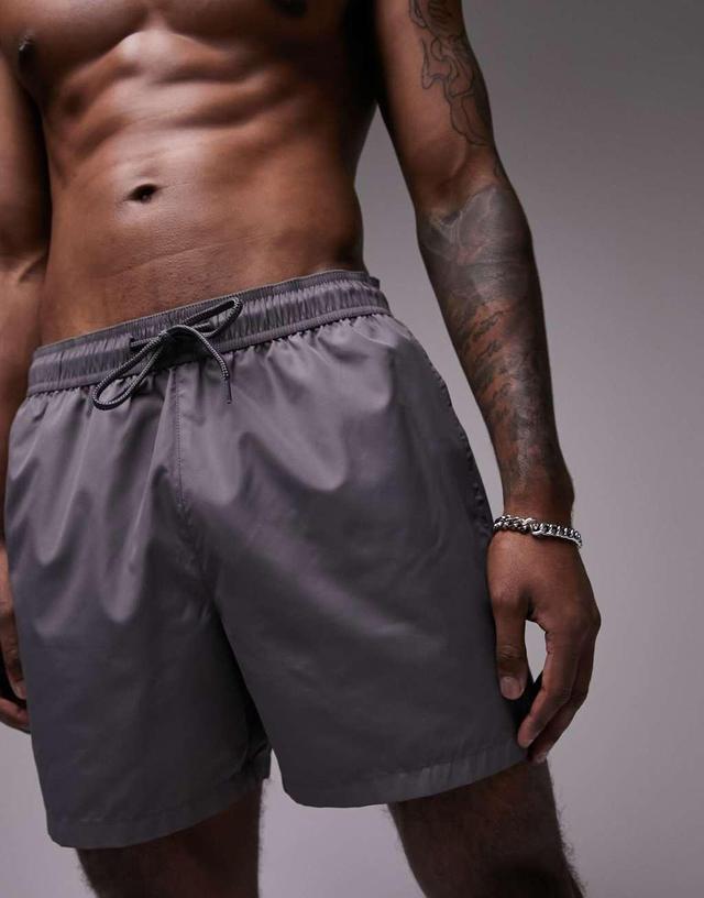 Topman swim shorts in gray Product Image