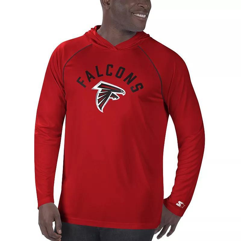 Mens Starter Atlanta Falcons Raglan Long Sleeve Hoodie T-Shirt Product Image