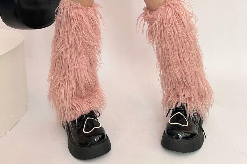 Plain Fluffy Leg Warmers Product Image