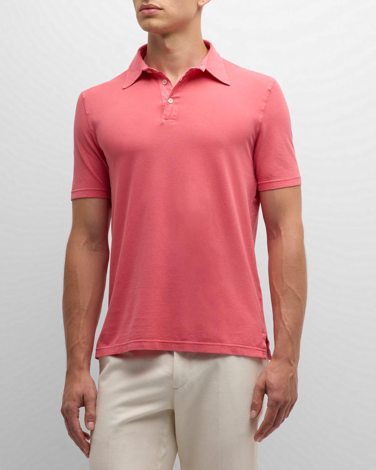 Mens Frosted Cotton Pique Polo Shirt Product Image