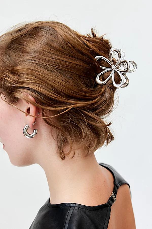 Metal Flower Shaped Claw Clip Womens at Urban Outfitters Product Image