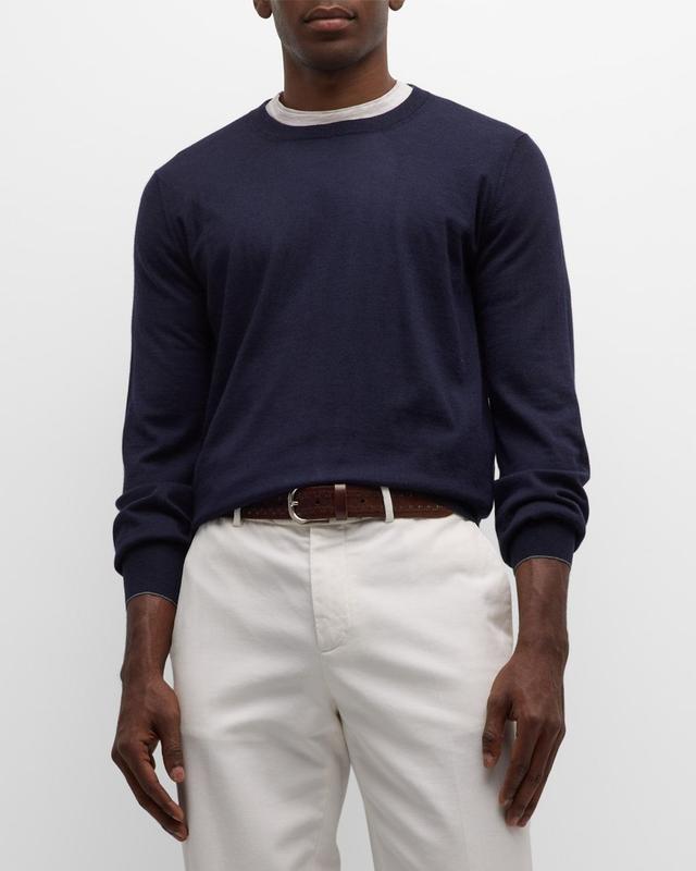 Mens Wool-Cashmere Crewneck Sweater Product Image