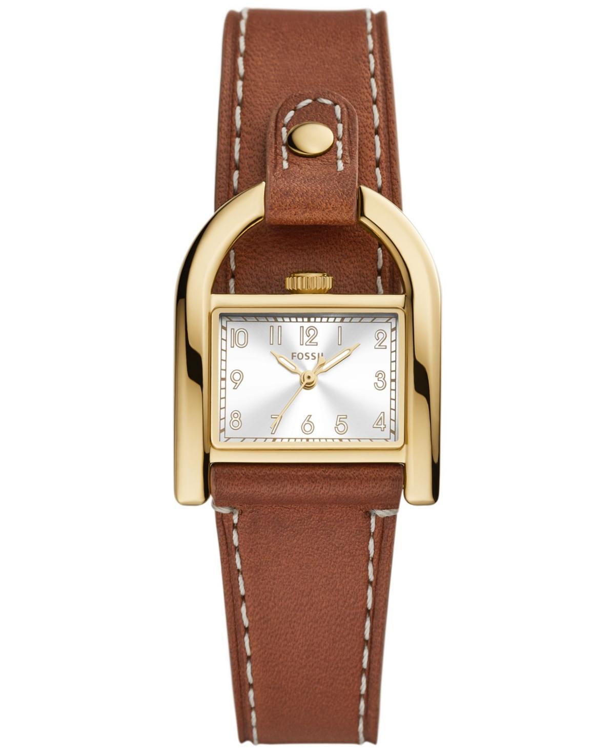 Fossil Womens Harwell Quartz Brown Leather Strap Watch, 28mm Product Image