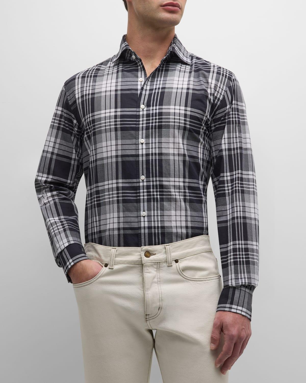 Mens Plaid Muslin Shirt Product Image