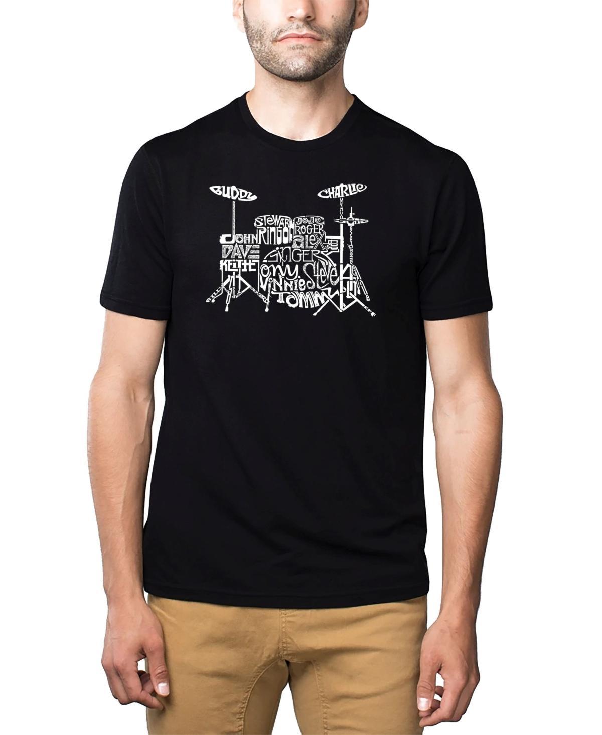 La Pop Art Mens Premium Blend Word Art T-Shirt - Drums Product Image