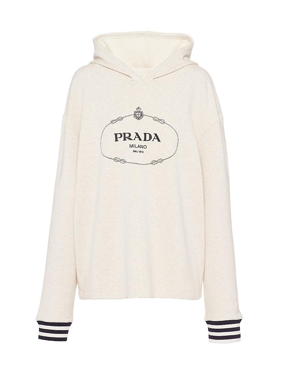 Womens Oversized Cotton Fleece Hoodie Product Image