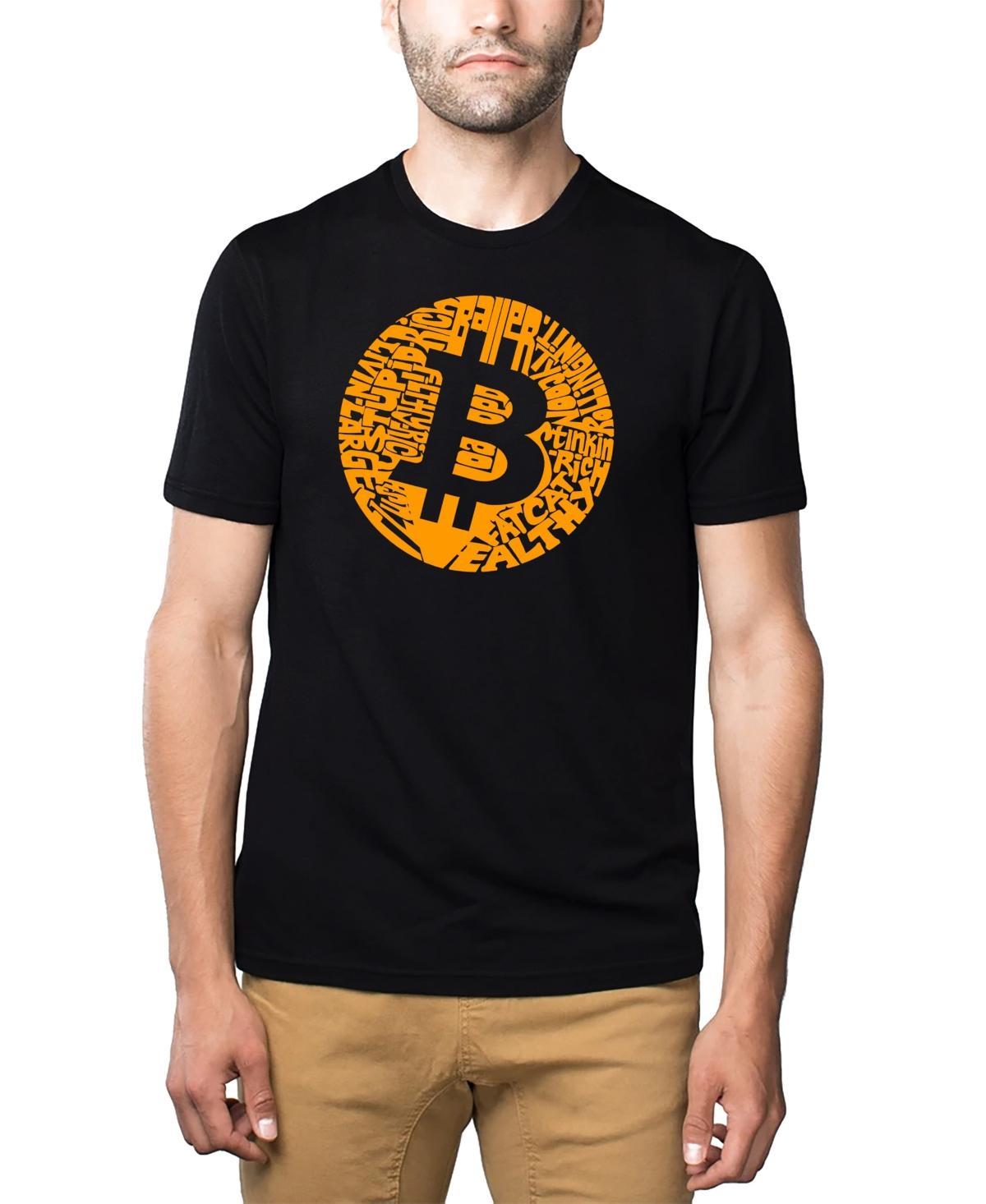 La Pop Art Mens Bitcoin Premium Word Art T-shirt Product Image