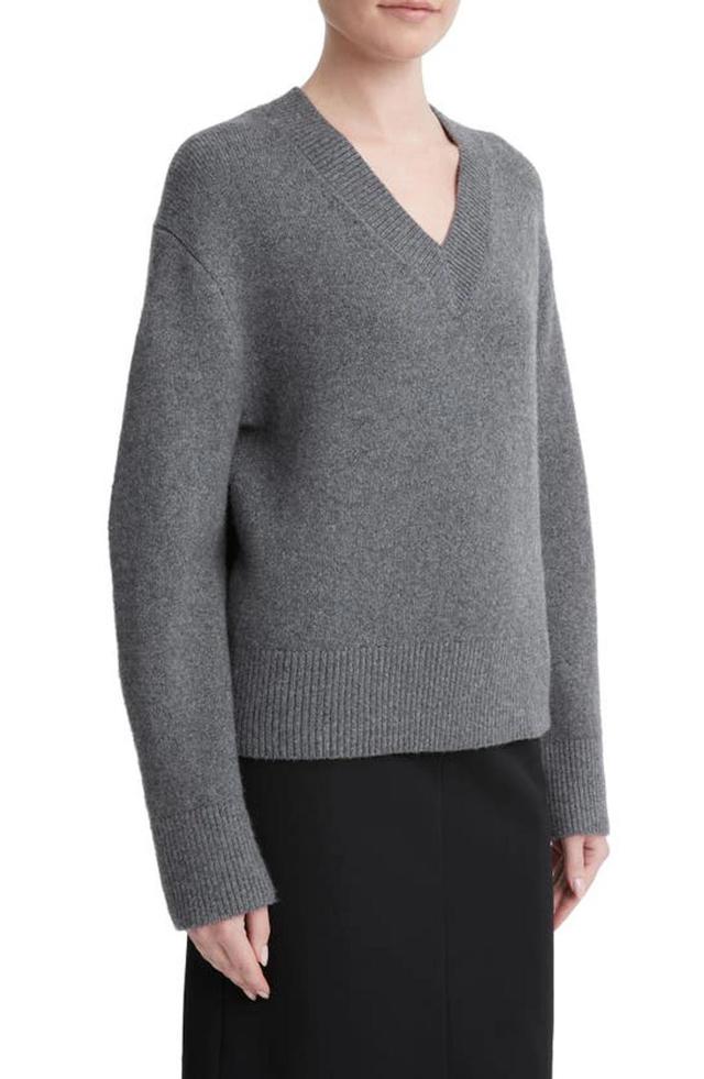 Wool And Cashmere Blend Sweater In Heather Flint Product Image