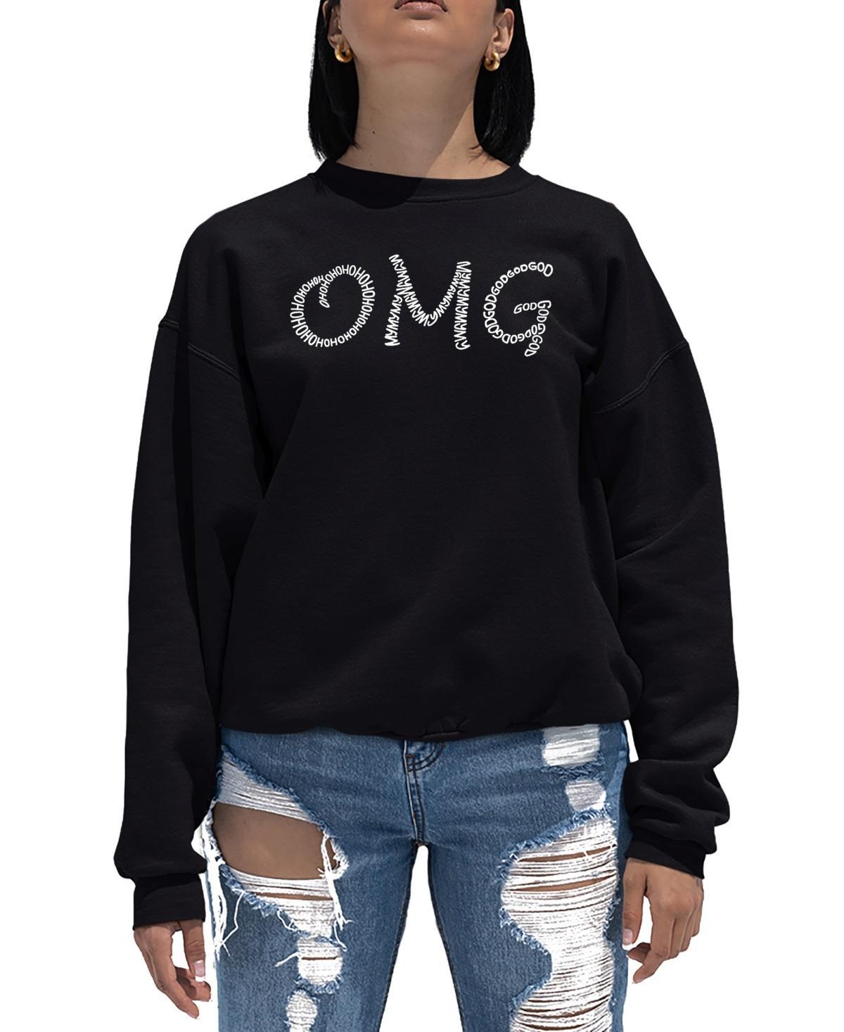 Womens Word Art Crewneck Omg Sweatshirt Product Image