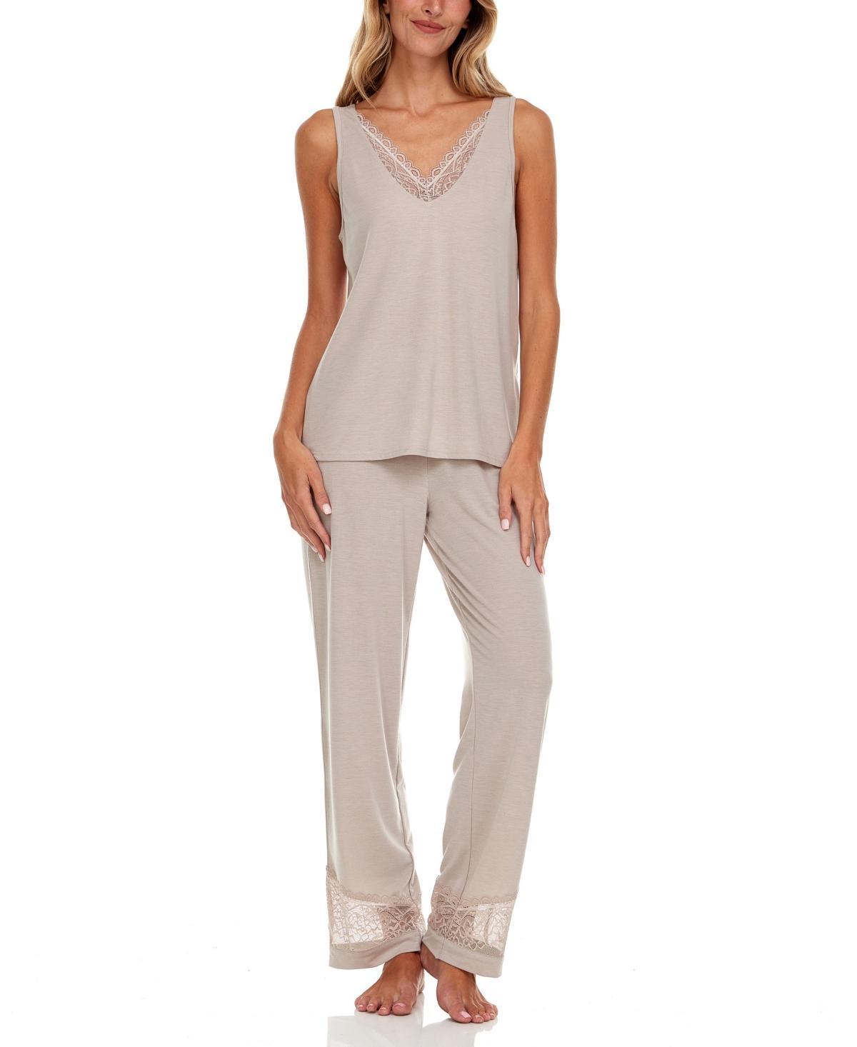 Flora by Flora Nikrooz Womens Franny Tank and Pajama Pants Set Product Image