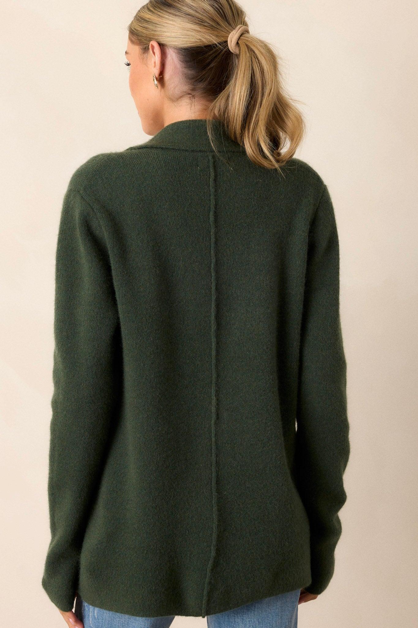 Emerald Dreams Hunter Green Cardigan Product Image