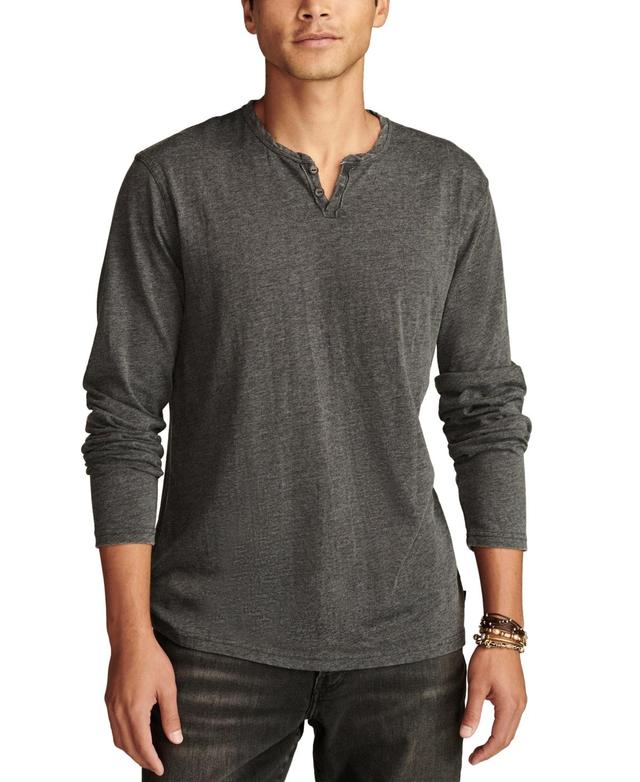 Lucky Brand Mens Long Sleeve Burnout Notch Shirt Product Image