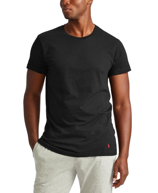 POLO RALPH LAUREN Men's Big And Tall Crewneck Undershirts In Black Tall Product Image