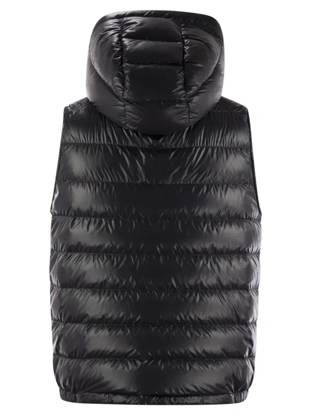 MONCLER Barant - Down Filled Gilet In Blue Product Image