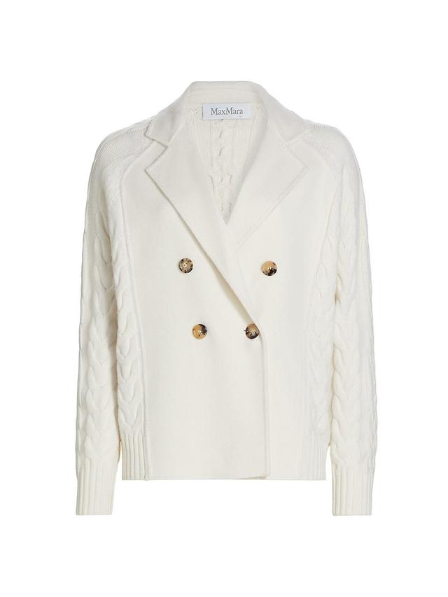 Womens Micio Wool & Cashmere-Blend Double-Breasted Suit Jacket Product Image