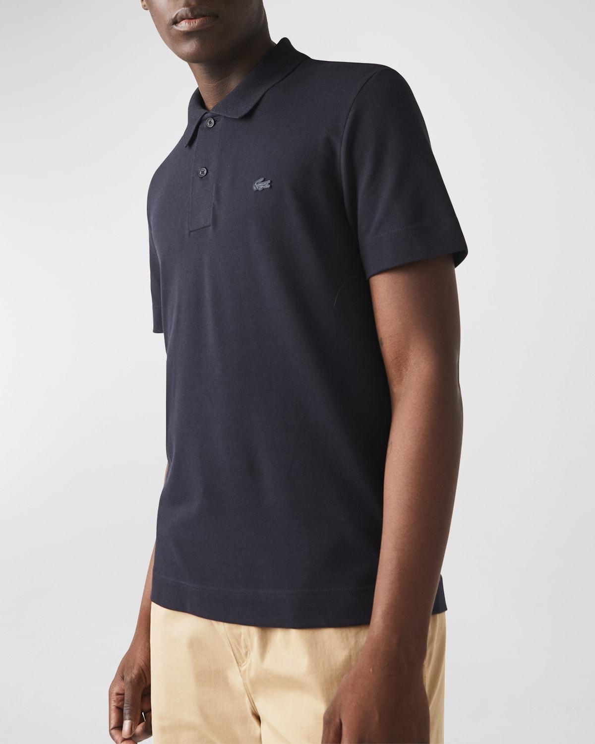 Lacoste Solid Stretch Cotton Blend Polo Shirt Product Image