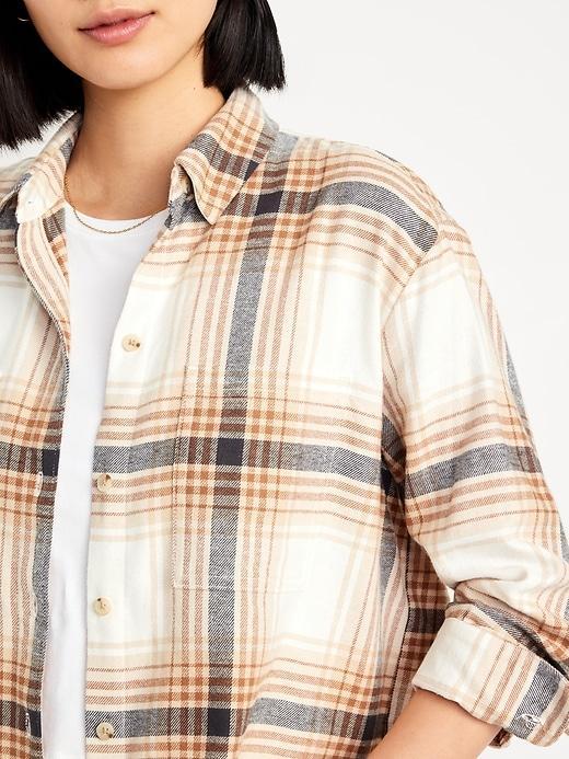 Button-Down Flannel Tunic Product Image