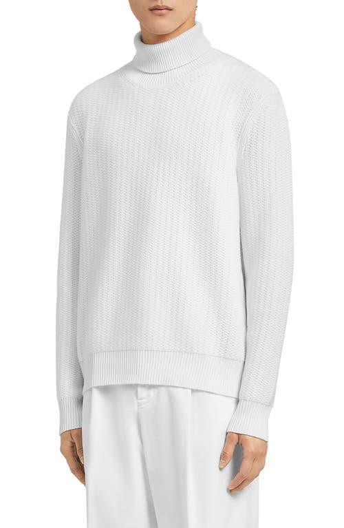 ZEGNA Oasi Textured Cashmere Turtleneck Sweater Product Image