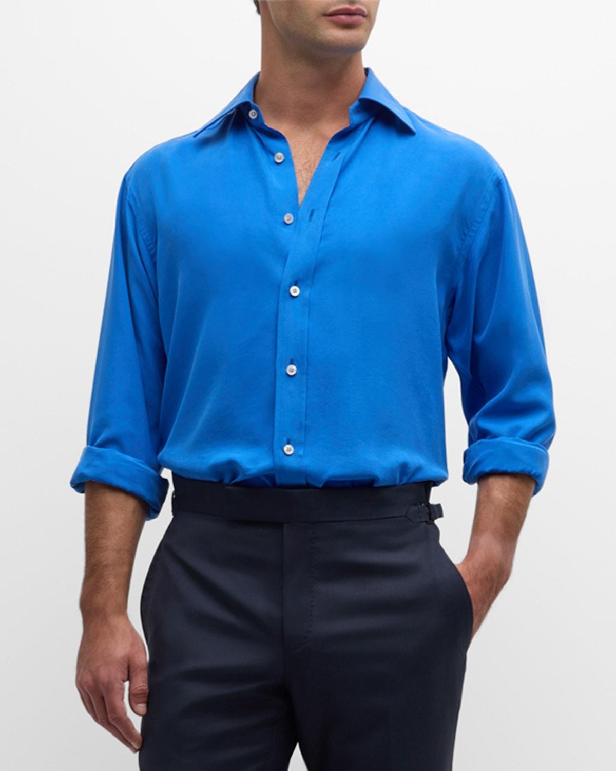 Mens Slim Fit Cotton Dress Shirt Product Image