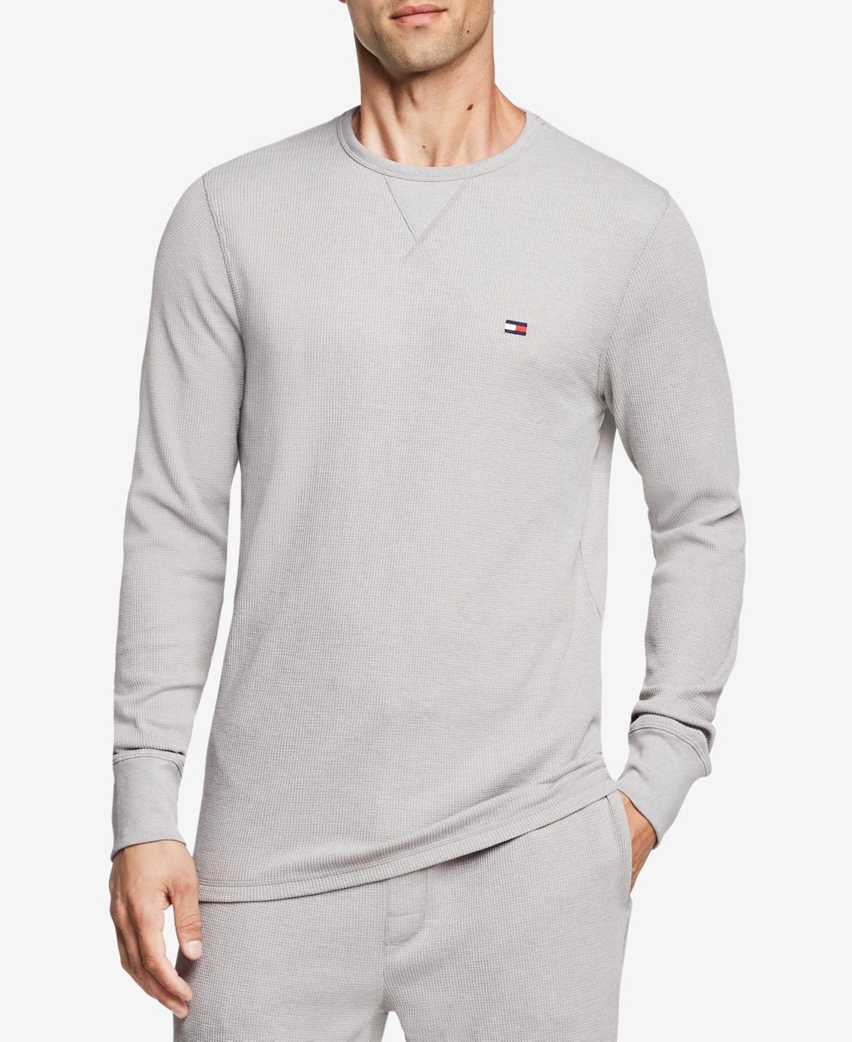 Tommy Hilfiger Mens Waffle-Knit Long-Sleeve Crewneck Top Product Image