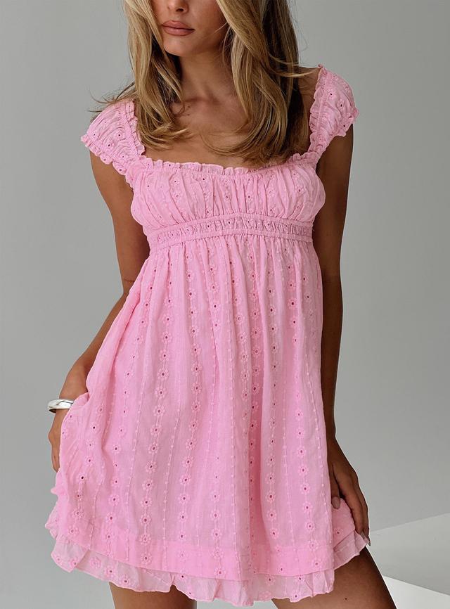 Carlita Mini Dress Pink Product Image