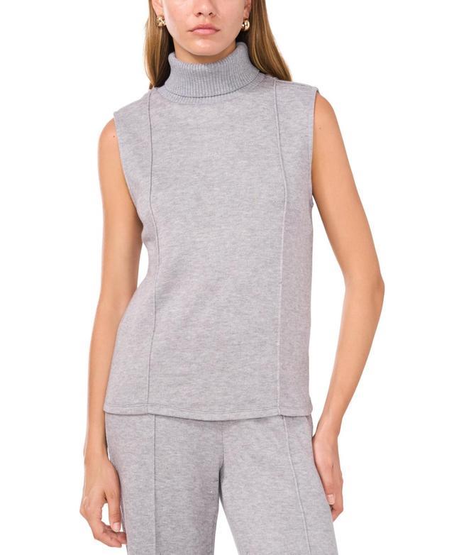 Vince Camuto Womens Knit Turtleneck Sleeveless Sweater Product Image