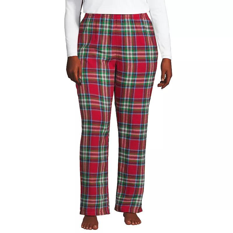 Plus Size Lands End Womens Flannel Cotton Pajama Pants product image