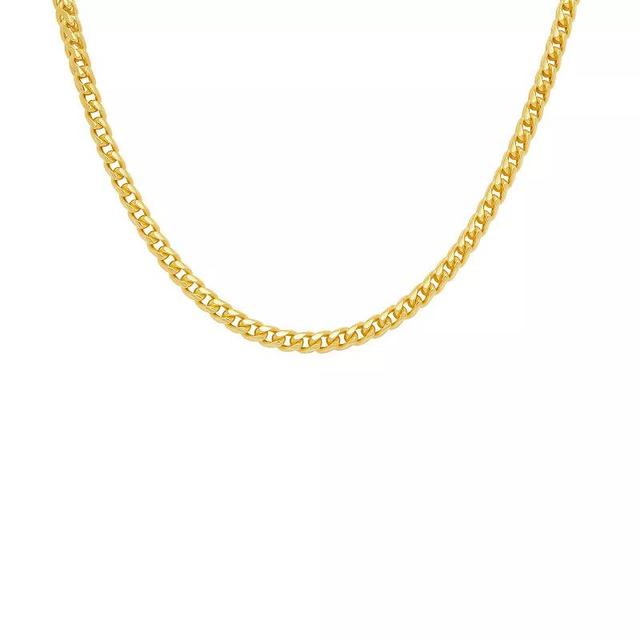 PRIMROSE Sterling Silver Diamond Cut Franco Chain Necklace, Womens Gold Tone Product Image