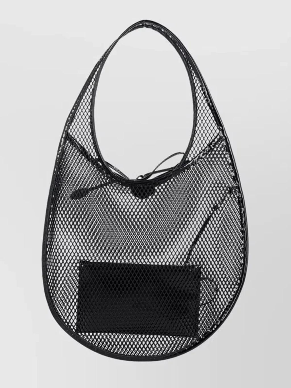 Medium Mesh Tote Top Handle In Black Product Image