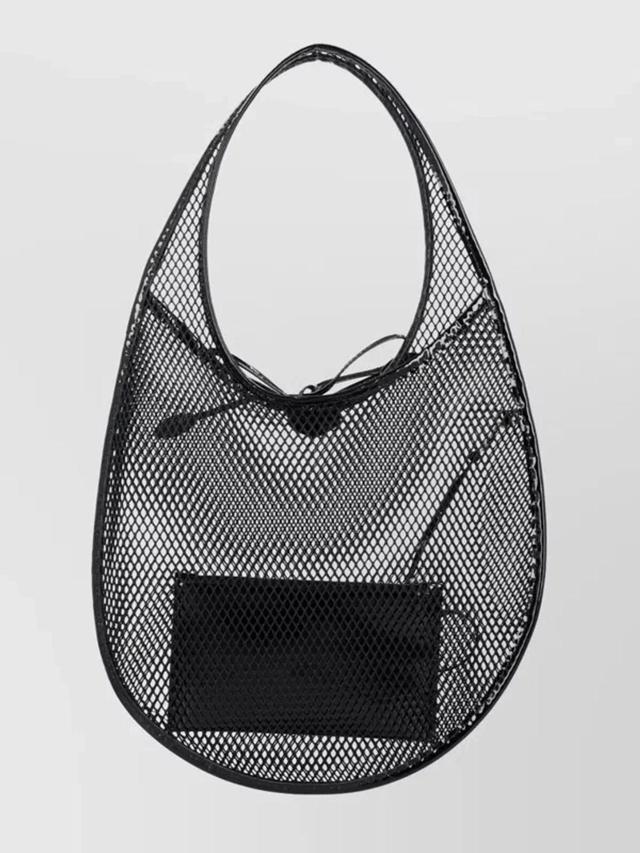 Medium Mesh Tote Top Handle In Black Product Image