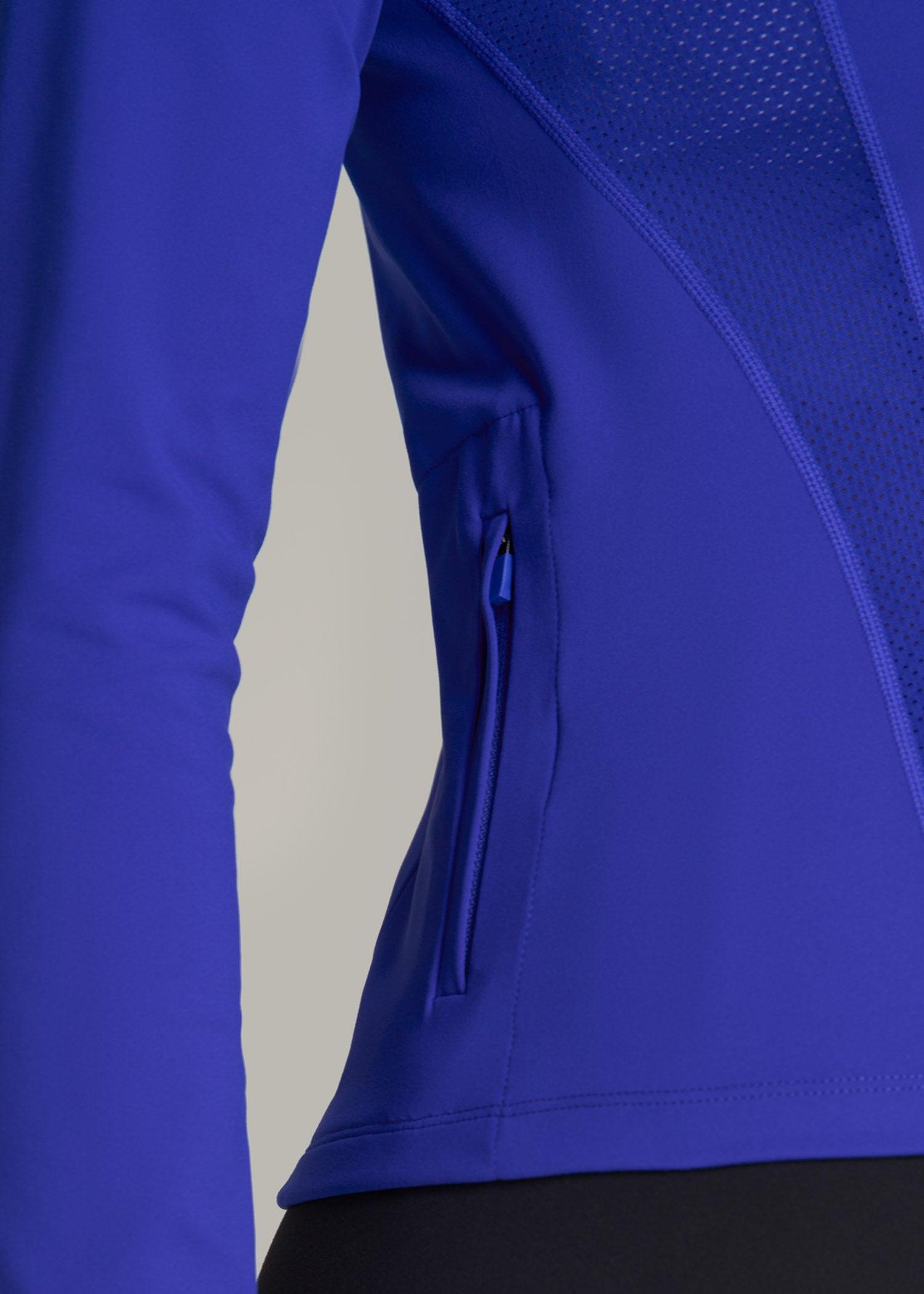 Balance Zip-Up Tall Women's Jacket with Stand-Up Collar in Galactic Cobalt Product Image