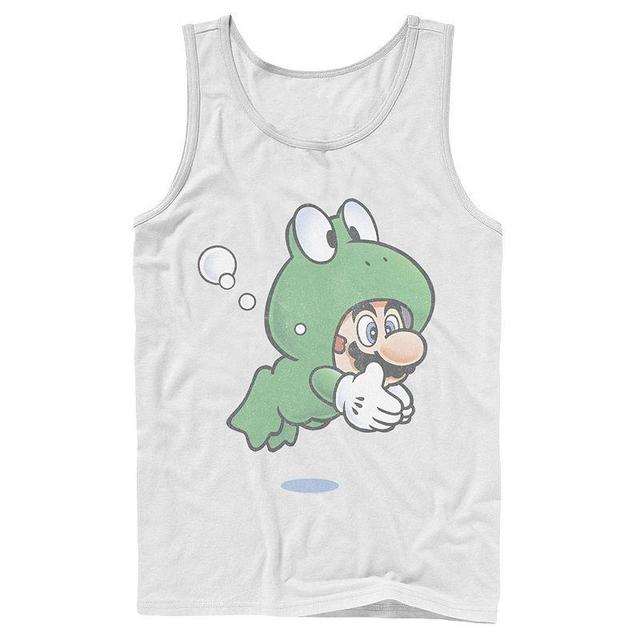 Mens Super Mario Frog Faded Portrait Tank Top Product Image